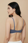 Zivame Padded Non Wired 3/4th Coverage Tshirt Bra - Flokstone Gray — thumbnail 2